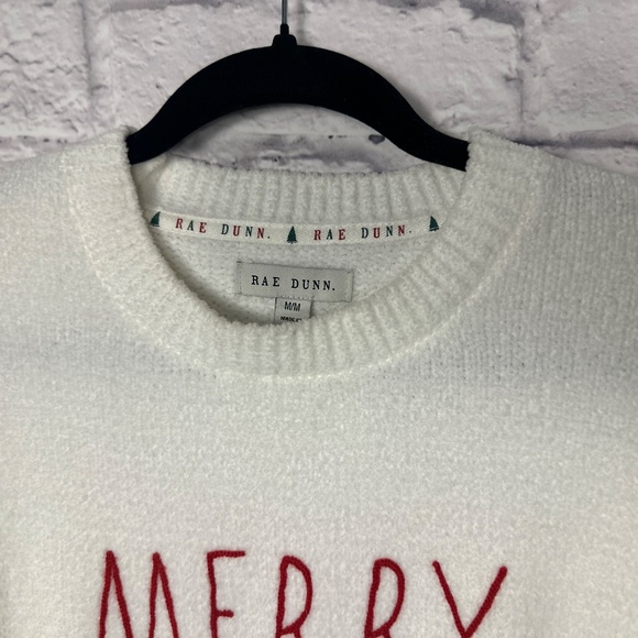 Rae Dunn “MERRY.” White Cozy Holiday Sweater | Christmas Pullover | Size ___ - Picture 6 of 8